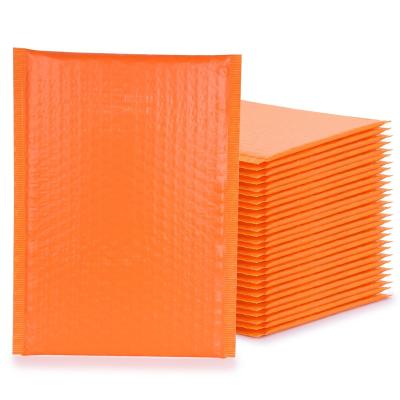 China Poly Logo Compostable Various Sizes Orange Strong Adhesive Custom Bubble Mailer for sale