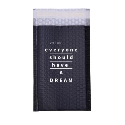 China Small Matte Black Biodegradable Bubble Mailer 6X10 Strong Adhesive Custom Mailing Bags for sale