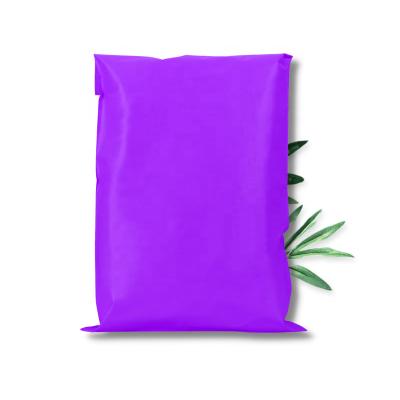 China Strong Adhesive Eco Friendly Clothing Purple Custom Text Poly Mailers Compostable for sale