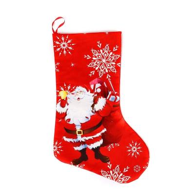 China New Arrival Non-Woven Christmas Socks Gift Bags Christmas Stockings Christmas Socks Decoration Christmas Santa Hanging Stocking for sale