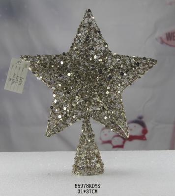 China Metal Customized Star Glitter Christmas Tree Customized Star Decoration Christmas Tree Ornament for sale