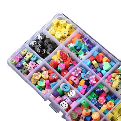 China DIY luoshan wholesale. Amazon hot sale. Hot Sale15 Slots 300 Pcs Smiley Fruit Polymer Clay Beads Sets For DIY Jewelry Making for sale