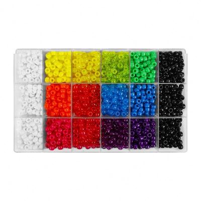 China Customizable High Quality Assorted Color Pony Beads Box Kit Plastic Transparent Opaque for sale