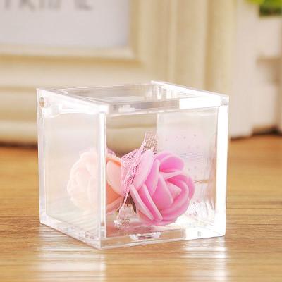 China New Design Recyclable Mini Square Package Candy Box of Clear Plastic for sale