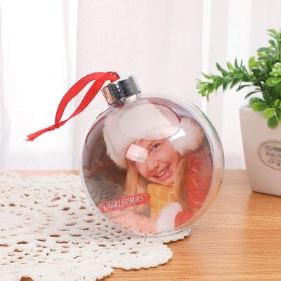 China Plastic Balls Hollow Out Plastic Balls Wholesale Plastic Christmas Flat Ball Ornaments Christmas Christmas Photo Ball for sale