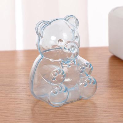 China Wholesale Recyclable Candy Box Gummy Bear Shape Transparent Plastic Candy Box For Wedding Or Baby Shower for sale