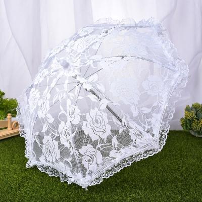 China Amazon Hot Sale Folding Wedding Supplies Sun Lace Umbrella Wedding White Umbrellas For Weddings for sale