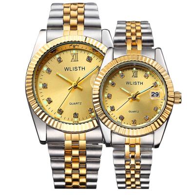 China Automatic date WLISTHluxury brandCouple men and women watch quartz watches luminous wristwatches for sale