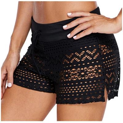 China European and American Popular Black Anti-wrinkle Manufacturers Leisure Ladies Shorts Lace Jacquard Current Direct Sales for sale