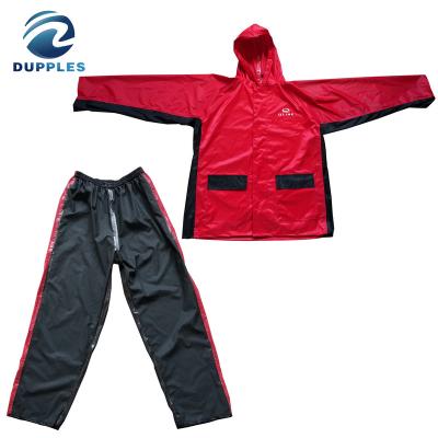 China Lightweight Outdoor Activities Rainwear Wholesale Bachelor's Rainwear Waterproof Long Jacket Reusable Red Raincoat For Work for sale