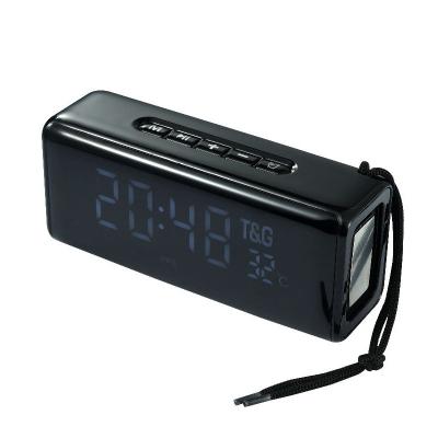 China Low Price 2022 Square Classic Wireless Hot Selling Portable Speaker With Alarm Clock For Sale for sale