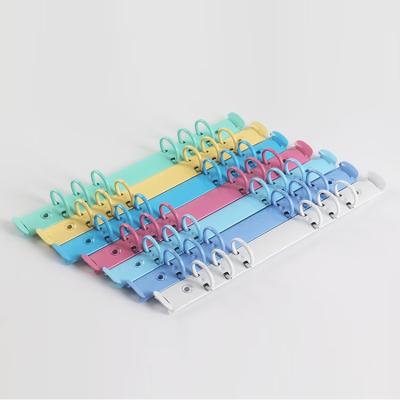 China Mental plating iron 6 ring binder a5 wholesale a5 ring binder stainless steel binder clips folder of different color for sale