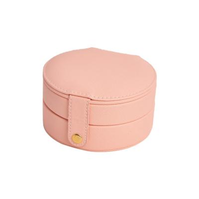 China Custom Size Woman Girls Girls Earrings Ring Organizer Leather Bracelet Box Durable Custom Jewelry Storage Packaging for sale