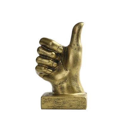 China Europe European silence is the creative office abstract office living room ornaments gold statue resin crafts for sale