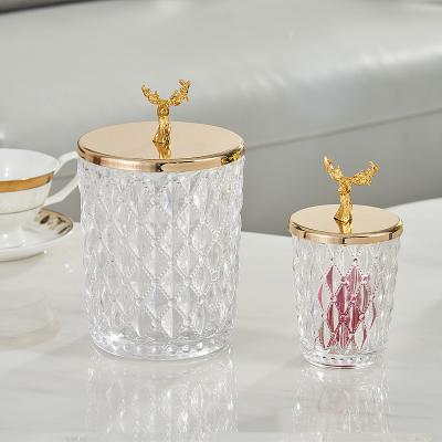 China Viable Decorative Gold Glass Sugar Bowl for Wedding Home Decoration for sale