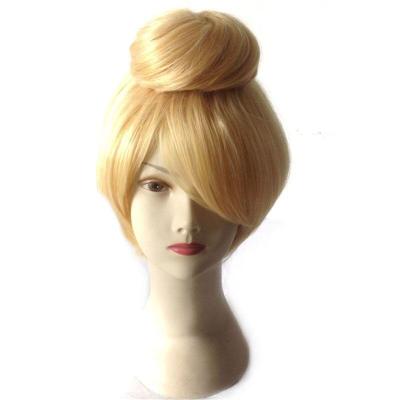 China Anime Cosplay Wigs Silky Straight Short Blonde Party Wig Straight Wave Princess Tinkerbell Hair for sale