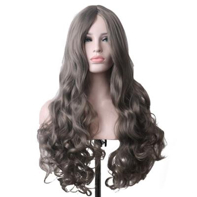 China Cheap Water Wave Wavy Colorful Heat Resistant Synthetic Wigs Long For Women Cosplay Wig for sale