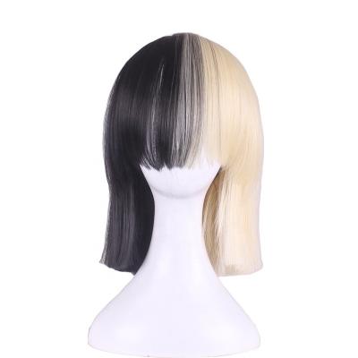 China Silky Straight Wave Hair Heat Resistant Synthetic Wigs For Women Bob Wig Short Straight With Bangs Cosplay for sale