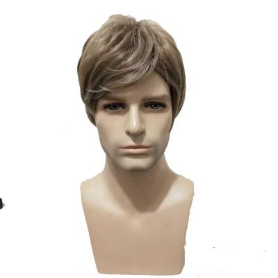 China Cheap Silky Straight Straight Male Hair Men's Short Brown Boy's Wave Cosplay Synthetic Wigs Synthetic Wigs for sale