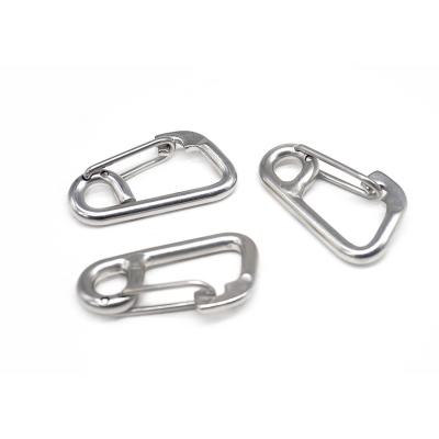 China Heavy industry factory wholesale promotion easy installation stainless steel spring delta thickened anti-corrosion single snap hook for sale