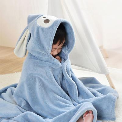 China Baby Design Babies Bath Towels Kids Bath Towel Super Soft Viable Blanket Microfiber Hooded Animal Towels for sale