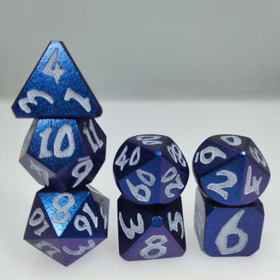 China Polyhedral Dice Set Metal Dice 7pcs dnd dice set custom metal dice large numbers set d&d dungeons and dragons dice RPG color for sale