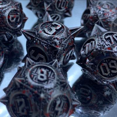 China Polyhedral Dice Set Metal Dice 7pcs Customized Color DND Polyhedral Dice Set d&d dice dice dice set dungeons and dragons rpg game for sale