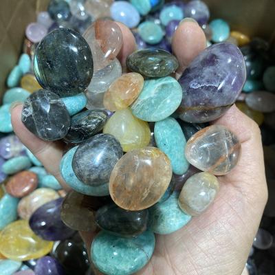 China Europe Natural Crystal Tumbled Stone Amethyst Rose Quartz Ocean Jasper Rose Various Colored Crystal Quartz Tumbled Stone for sale