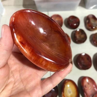 China Europe& Wholesale Natural High Quality Handmade Crystal Bowl Round Shape Selenite Bowl from USA Craft Carnelian for Home Decoration for sale