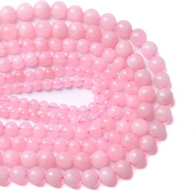 China Europe Sell 4 6 8 10 12mm Nature Loose Wholesale Beads Gemstone Agate Rose Semi Precious Quartz Round Loose Beads for sale