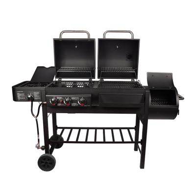 China Factory wholesale price large gas and charcoal grill bbq smokeless barbecue easily assembled commercial grill for sale