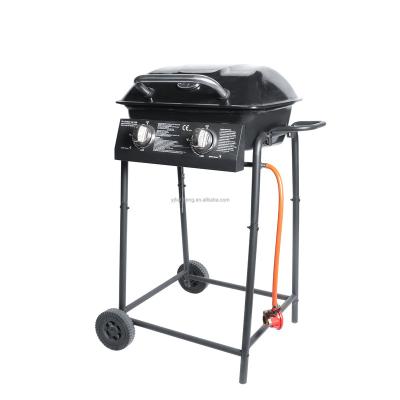 China Outdoor Kitchen Easily Cleaned Simple Easy To Install Removable Double Heat Stick BBQ Grill With Two Burner BBQ Gas Grill for sale