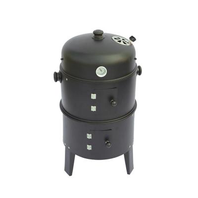 China Easily Assembled Steel Outdoor Charcoal Smoker Barbecue Grill Charcoal Grills With Thermometer for sale