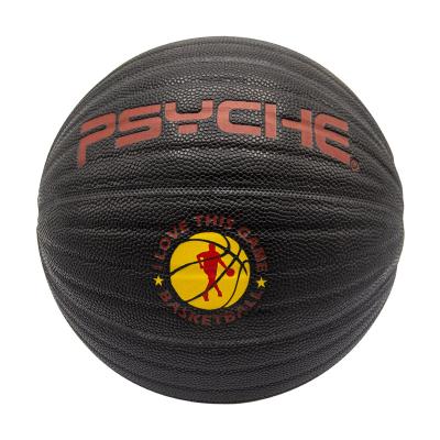 China Durable Factory Directly Supply Fashion Durable Ball Adult PU Basketball Black Basketball for sale