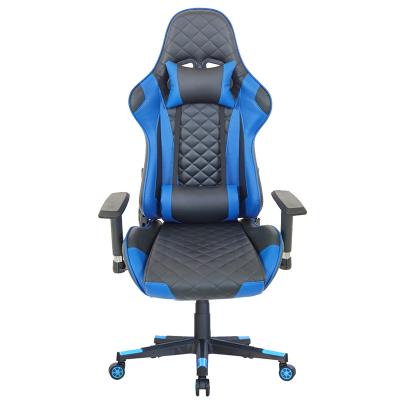 China Wholesale Adjustable (Height) Black Blue Leather Game Racing Chairs Gamer Chair Computer Sillas Gamer for sale