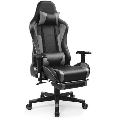 China Adjustable (Height) Racing Style Ergonomic Gaming Chair Silla Gamer High Back Computer Gaming Chair Gray for sale