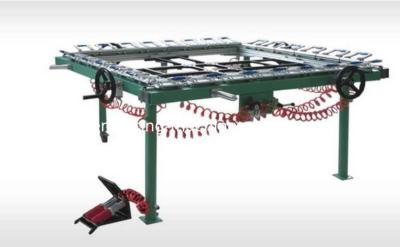 China China top 1 screen press JINBAO Brand JB-1215B mechanical Tighten Economical silk screen mesh stretching machine for sale