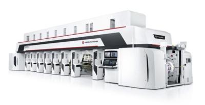 China De elektronische van de de Gravuredruk van de Lijnschacht de Machine elektrische drogende buis 300m/min 750mm wikkelt/windt servomotor 3-50kgf af opnieuw op Te koop