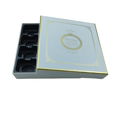 China Recycled Materials Wholesale Custom Luxury Rigid Packaging Candy Tray Christmas Kids Clear Chocolate Boxes for sale