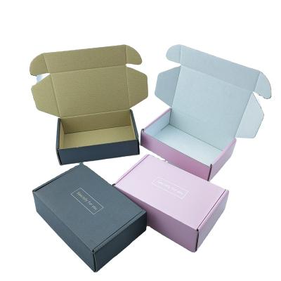 China Recycled Materials Logo Printed Custom Black Mailer Box Eco Friendly, Durable Clothing/Gift/Shoes Cardboard Paper Packaging Mailing Boxes for sale