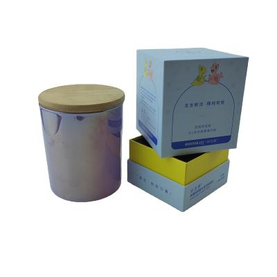 China Recycled Materials Manufacturer Custom Unique Rectangular Craft White Hardboard Luxury Packaging Candle Box For Gift for sale