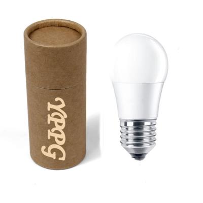 China Recyclable Cylinder Round Shape Tube Box Packaging Design For Led Light Bulb for sale