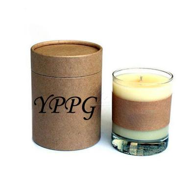 China Recyclable Paper Package Tube Round Gift Box Wholesale For Candle Jar Glass Holder for sale