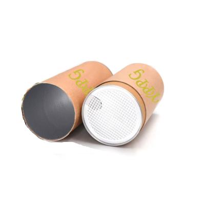 China Recyclable 1kg Cardboard Tube Airtight Paper Canister For Protein Powder for sale