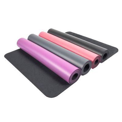 China Big Bbest 2000*700 Mm PU Leather Fitness Logo Yoga Mat 5mm PU Rubber Harness Custom Print Durable Black Leather Harness for sale