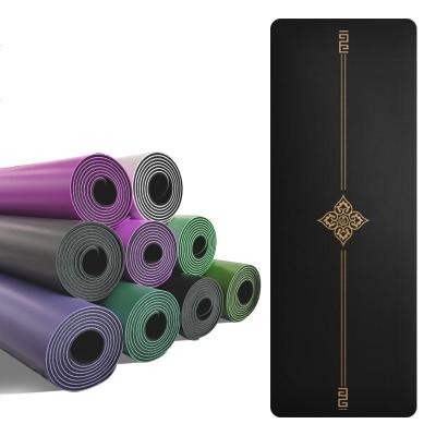 China The T.A.O. eco-friendly non-slip natural rubber YOGA non-slip with lines self yoga alignment rolling mat a yoga mat for sale