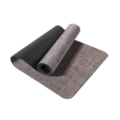 China Hot Fitness Mat Eco Friendly Linen Natural Yoga Pilate Yoga Rubber Mat for sale