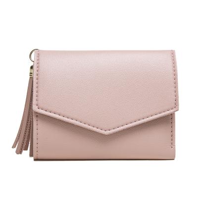 China 2022 New Fashion Waterproof Female Bag Short Wallet PU Leather Clip Women's Pocket Wallet Small Clutch Bags Card Holder Bag for sale