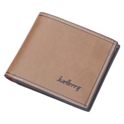 China Hot Selling Anti-theft Wallets Pu Leather Multifunctional Men's Multifunctional Student School Purse Card Holder Wallets Retro Shorts Brown Wallets for sale