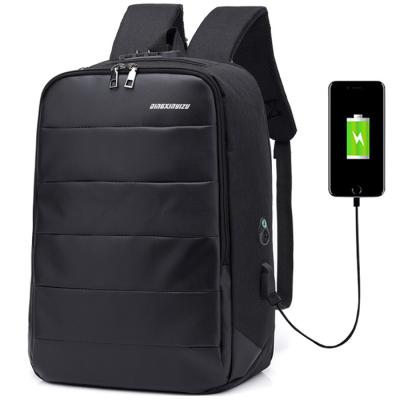 China With USB Factory Business Style Good Quality Backpack With Earphone Hole Backpack Promotional Wholesale Backpack With Usb Filling for sale